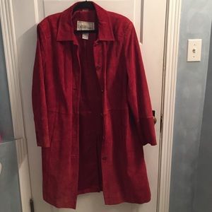 Modern Essentials Suede Leather Coat